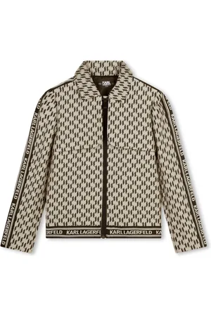 Karl Lagerfeld Jakke med monogram-mønster og lynlås