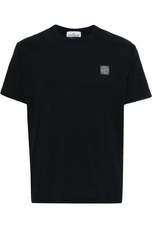 Stone Island T-shirt med logoapplikation