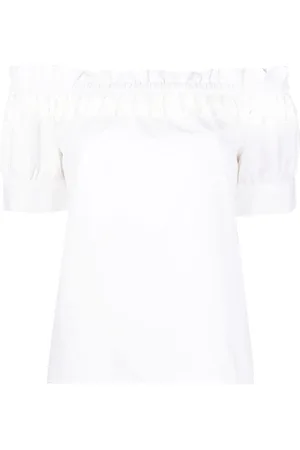 Liu Jo Broderet bluse med off-the-shoulder-snit