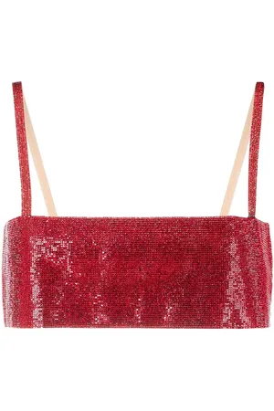 Nué Notes Croptop med rhinstenudsmykning