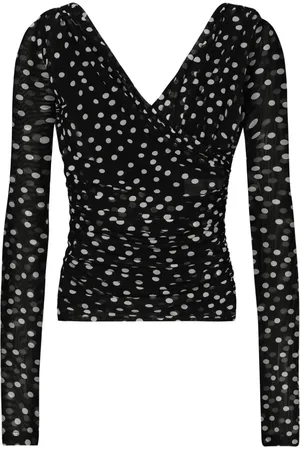 Dolce & Gabbana Polkaprikket top i tyl