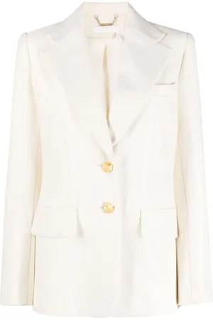 Chloé Dobbeltradet blazer med prægede knapper