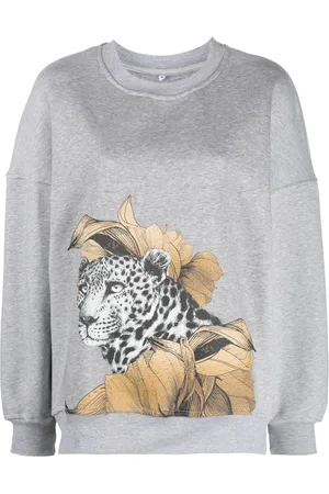 Ioana Ciolacu Sweatshirt med rund hals og grafisk tryk