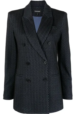 Emporio Armani Dobbeltradet blazer med sildebensmønster