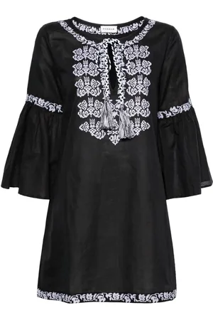 P.A.R.O.S.H. Kort Ciclone kjole med blomstret broderi