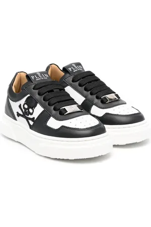 Philipp Plein Low-top sneakers med broderet dødningehoved
