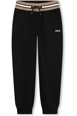 HUGO BOSS Joggingbukser med stribedetalje og logotryk