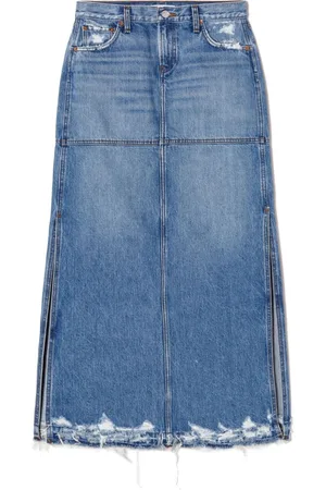 RE/DONE Denimnederdel med mellemhøj talje og slids