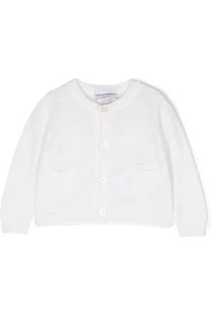 Emporio Armani Intarsia-strikket cardigan med logo