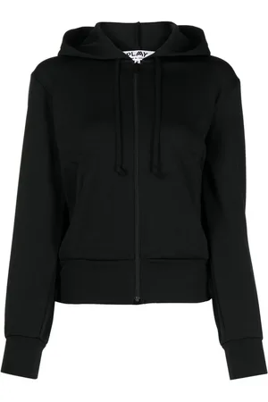 Comme des Garçons Hættetrøje med logo og lynlås