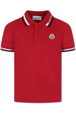 Moncler Polo med logo-applikation