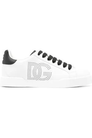 Dolce & Gabbana Portofino sneakers i læder med perforeret logo