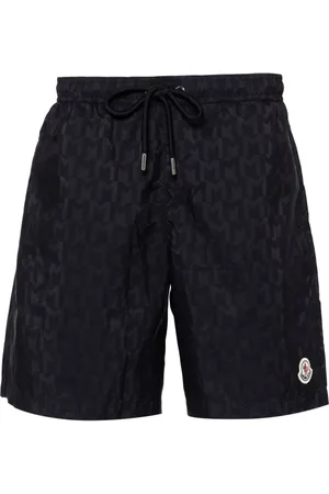 Moncler Badeshorts med monogram-tryk og snoretræk