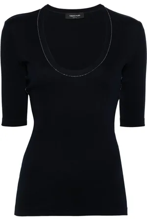 Fabiana Filippi T-shirt med perledetalje