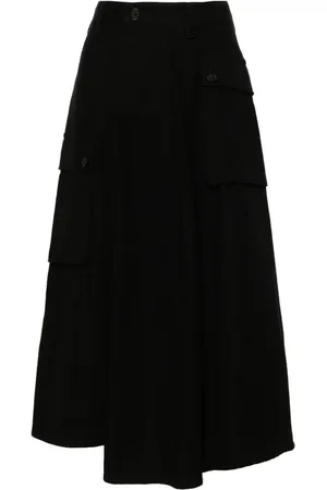 YOHJI YAMAMOTO Mellemlang plisseret nederdel