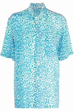 Stella McCartney Kortærmet skjorte med leopardtryk