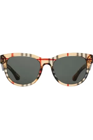Burberry Vintage-ternede solbriller med rundt stel