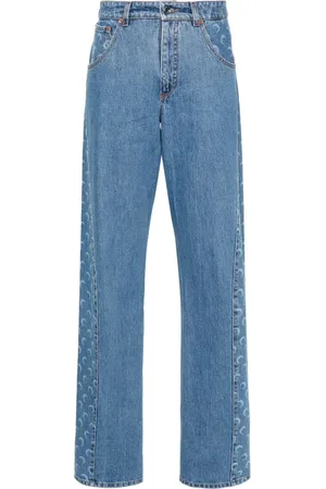 Marine Serre Jeans med lige ben og mellemhøj talje