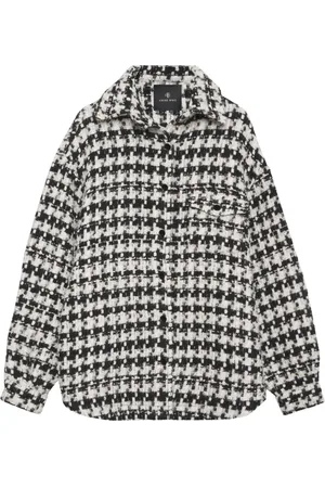 ANINE BING Simon skjortejakke med houndstooth-mønster