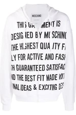 Moschino Hættetrøje med slogan-tryk og lynlås