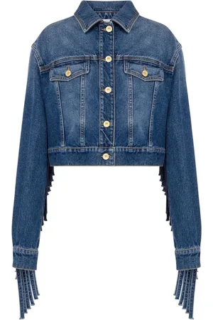 Moschino Denimjakke med frynser