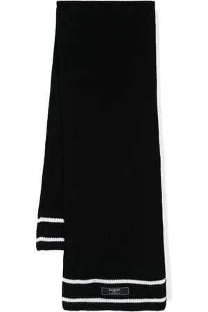 Balmain Ribbet tørklæde med stribet kant