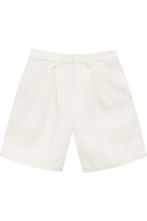 ANINE BING Shorts i hør med plisseret detalje