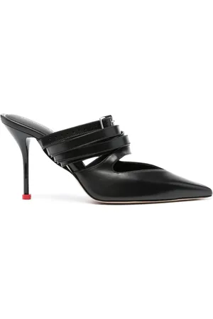 Alexander McQueen Raf 95 mm mules med læder