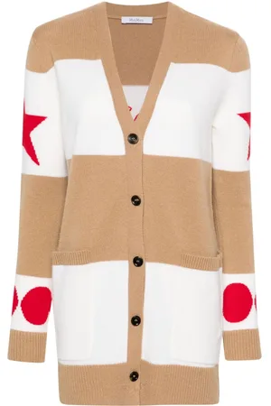Max Mara Stribet Valido cardigan med 1951-motiv