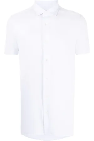 Emporio Armani Poplin-skjorte med korte ærmer