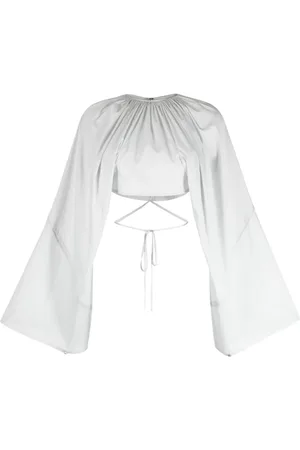 Kiko Kostadinov Cropped bluse med samledetalje