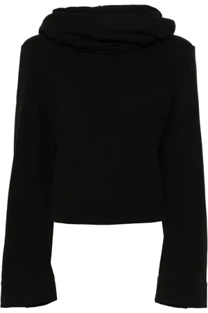 Saint Laurent Cropped draperet hættetrøje