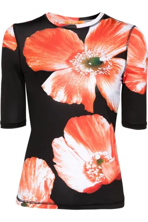 STINE GOYA Minerva Opium Poppies T-shirt med tryk