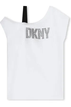 DKNY Kjole med én skulder og logotryk