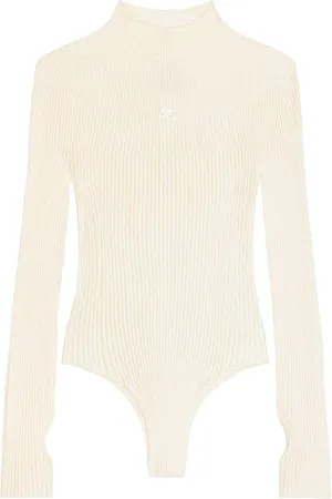 Courrèges Ribbet bodysuit med broderet logo