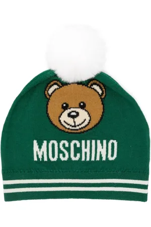 Moschino Intarsiastrikket hue med logo