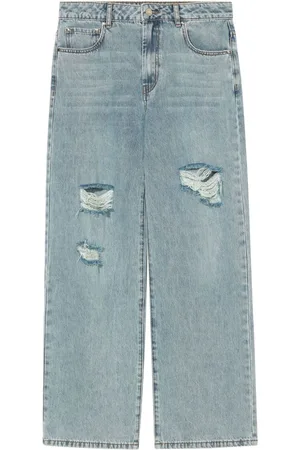B+AB Jeans med slitageeffekt og mellemhøj talje