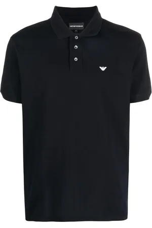 Emporio Armani Polo med broderet våbenmærke og logo