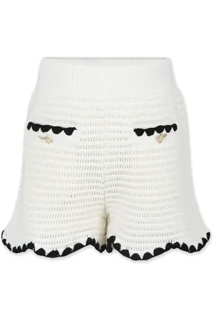 Self-Portrait Shorts i hæklet strik