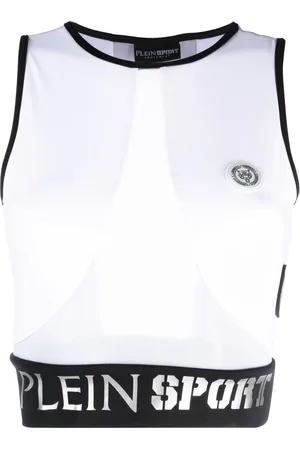 Philipp Plein Cropped top med logobånd