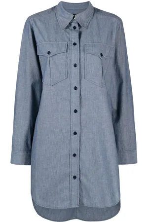 Isabel Marant Bridget chambray skjortekjole med knapper