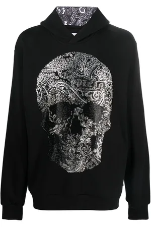 Philipp Plein Hættetrøje med rhinstenudsmykning