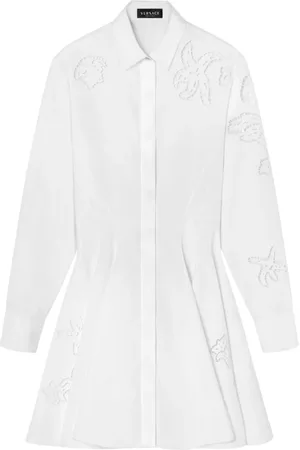 VERSACE Kort skjortekjole med Sangallo-broderi