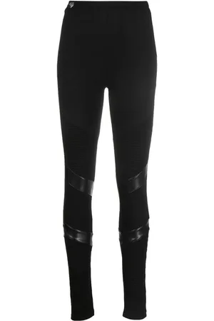Philipp Plein Denim-leggings med super høj talje