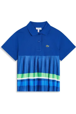 Lacoste Plisseret skjorte med colourblocking
