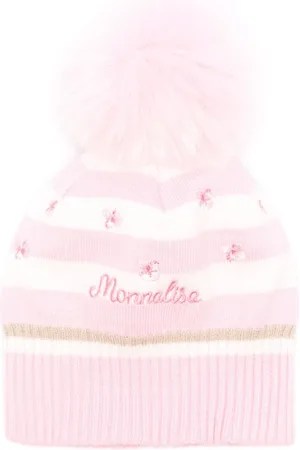 MONNALISA Stribet hue med logo-broderi