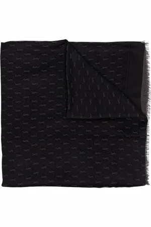 Saint Laurent Finstrikket tørklæde med monogram