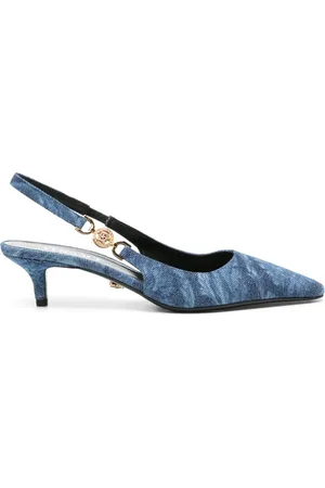 VERSACE Barocco 40mm pumps i denim