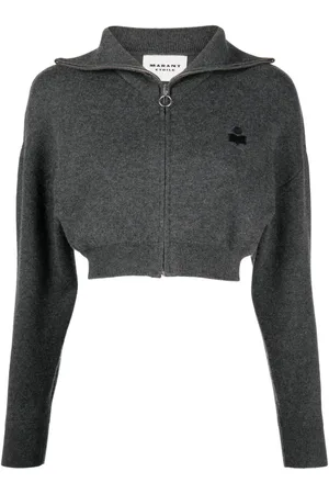 Marant Etoile Cropped Oxane cardigan med lynlås