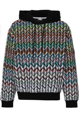 Missoni Hættetrøje med broderet logo og zigzagmønster